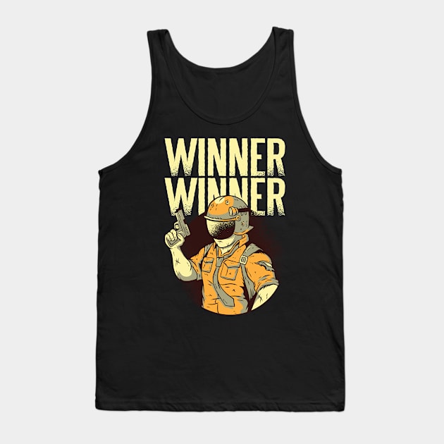 Winner Winner Armed Character Gaming Design Tank Top by madeinchorley